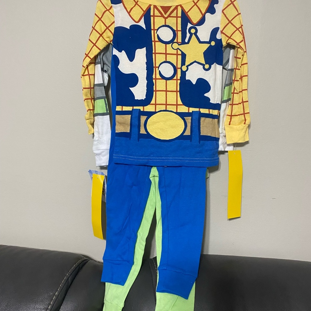 2- Pair of PJ’s Vibrant Blue and Yellow Pajama Set with Cozy Design